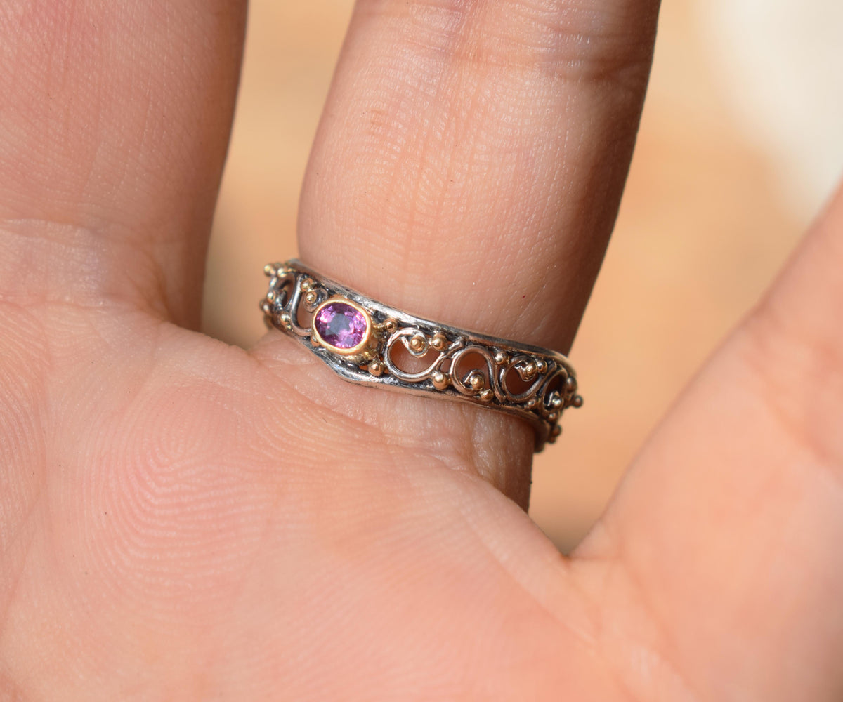 Anillo Calisto Zafiro Pink