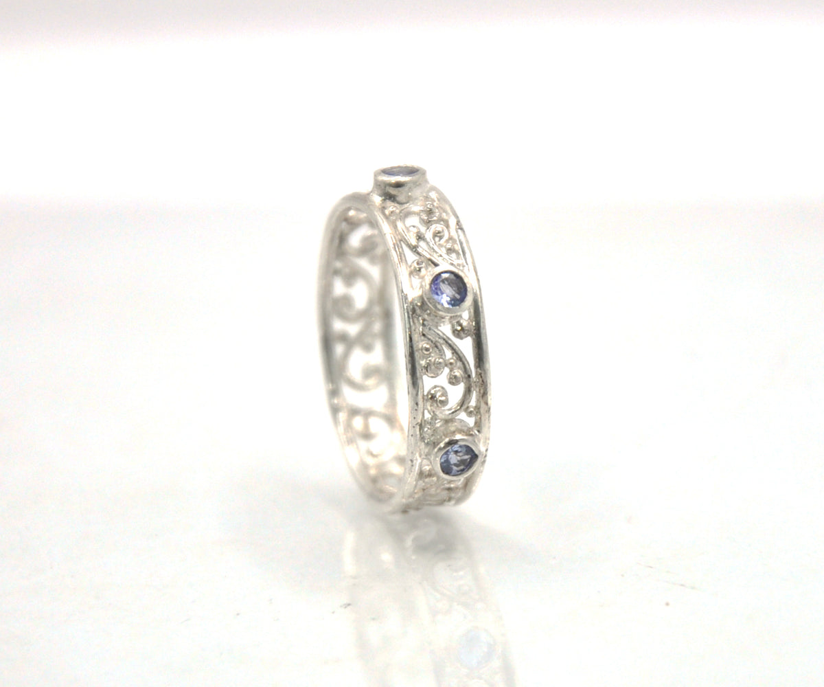 Anillo Basic Open Tanzanita