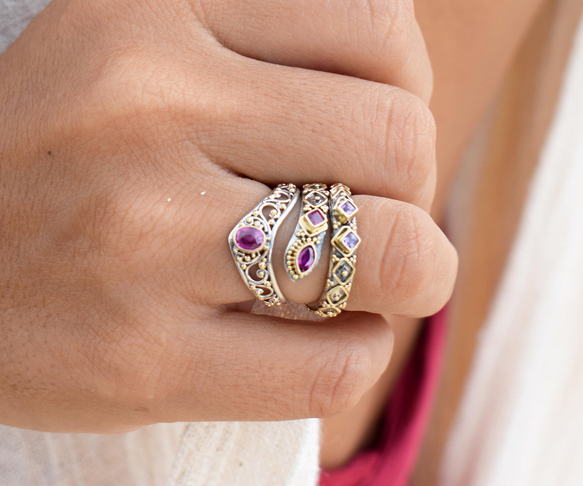 Anillo Calisto Zafiro Pink