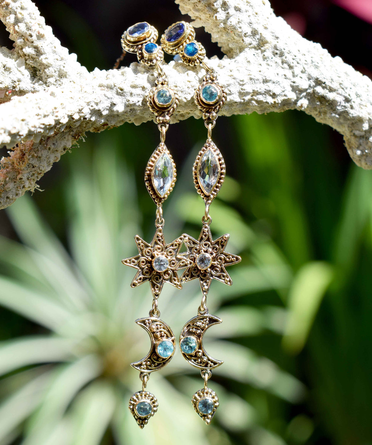 Aros constelaciones Tanzanita y Apatita