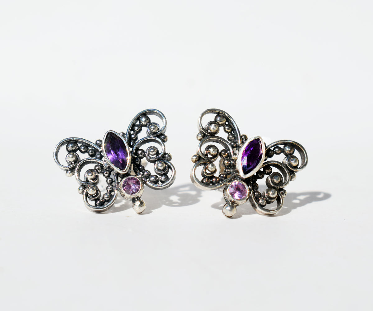 Aros Open Buterfly Amatistas