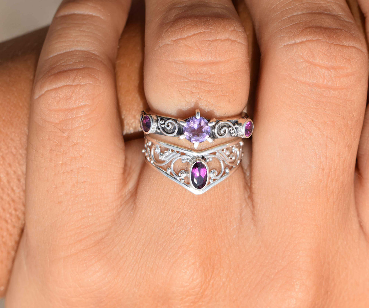 Anillo Sunshine Amatista