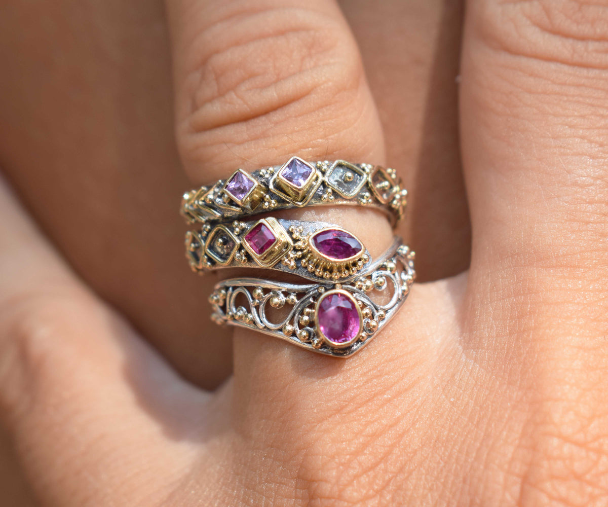 Anillo Calisto Zafiro Pink