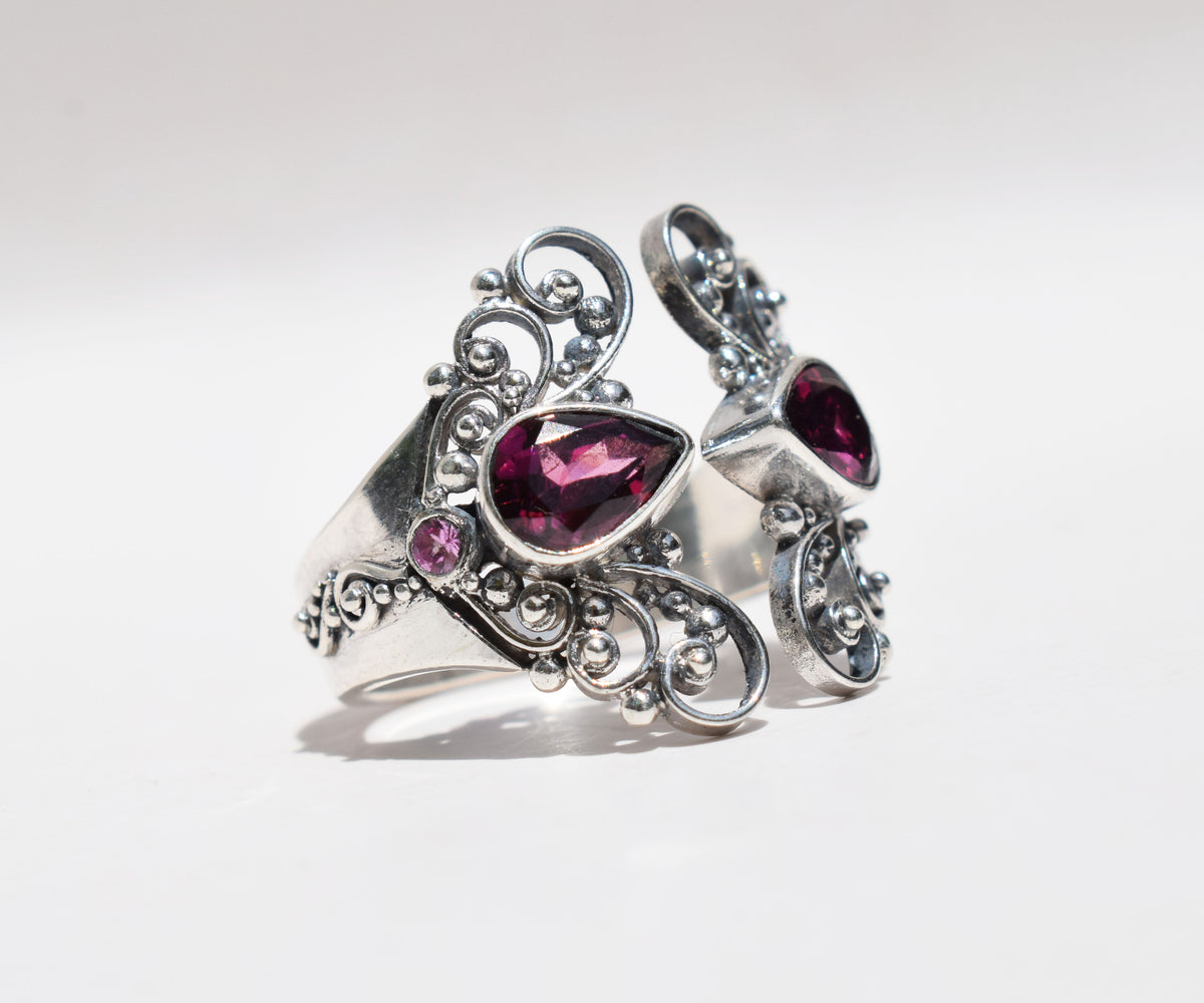 Anillo Open Butterfly Rodolita