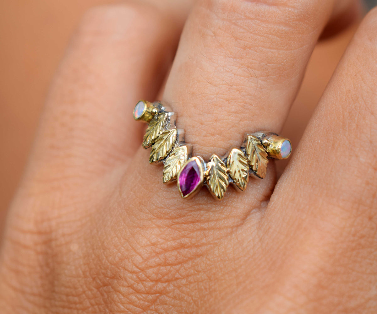 Anillo Pocahontas Fusión Rubi