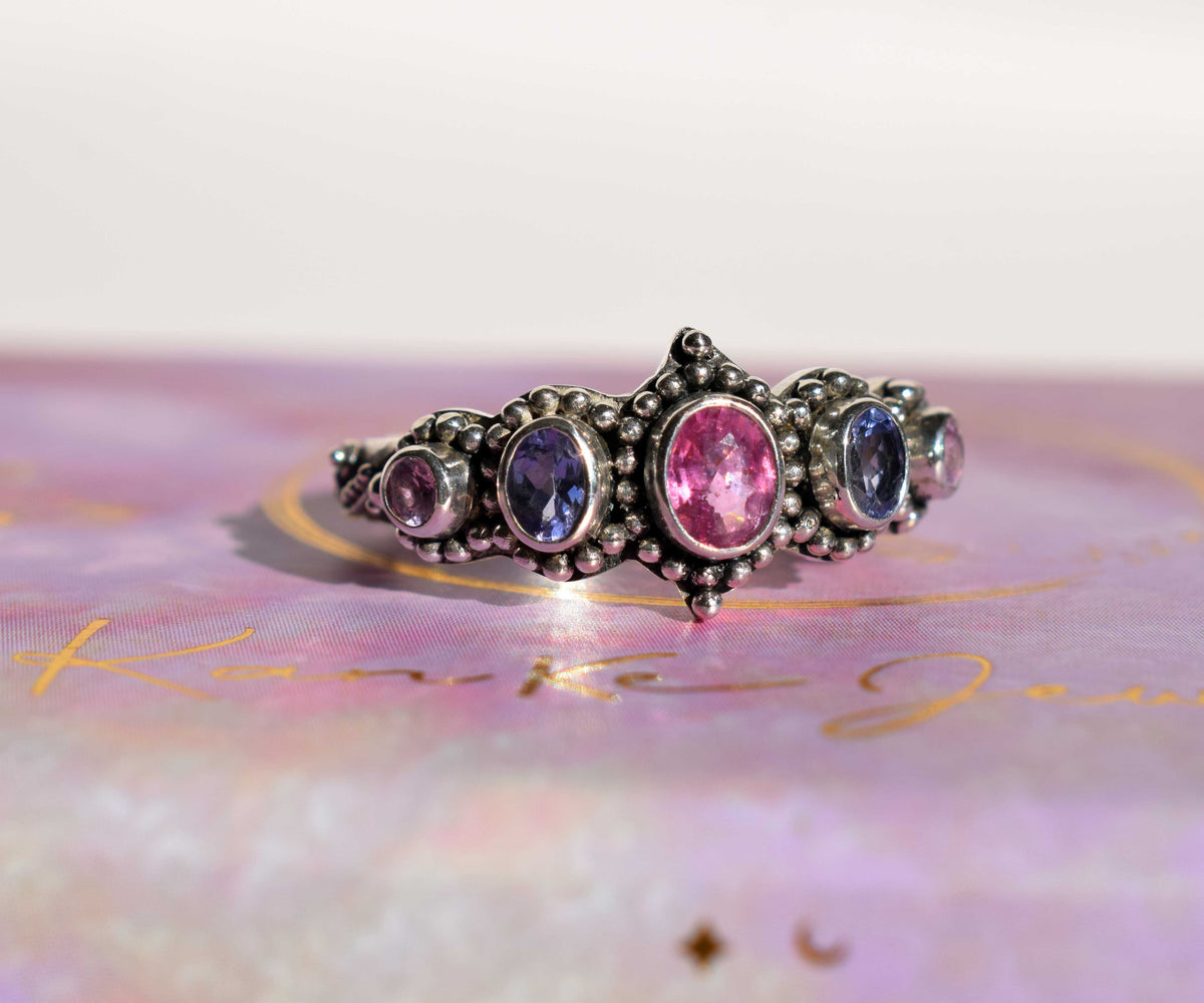 Anillo Petra Turmalina Rosa