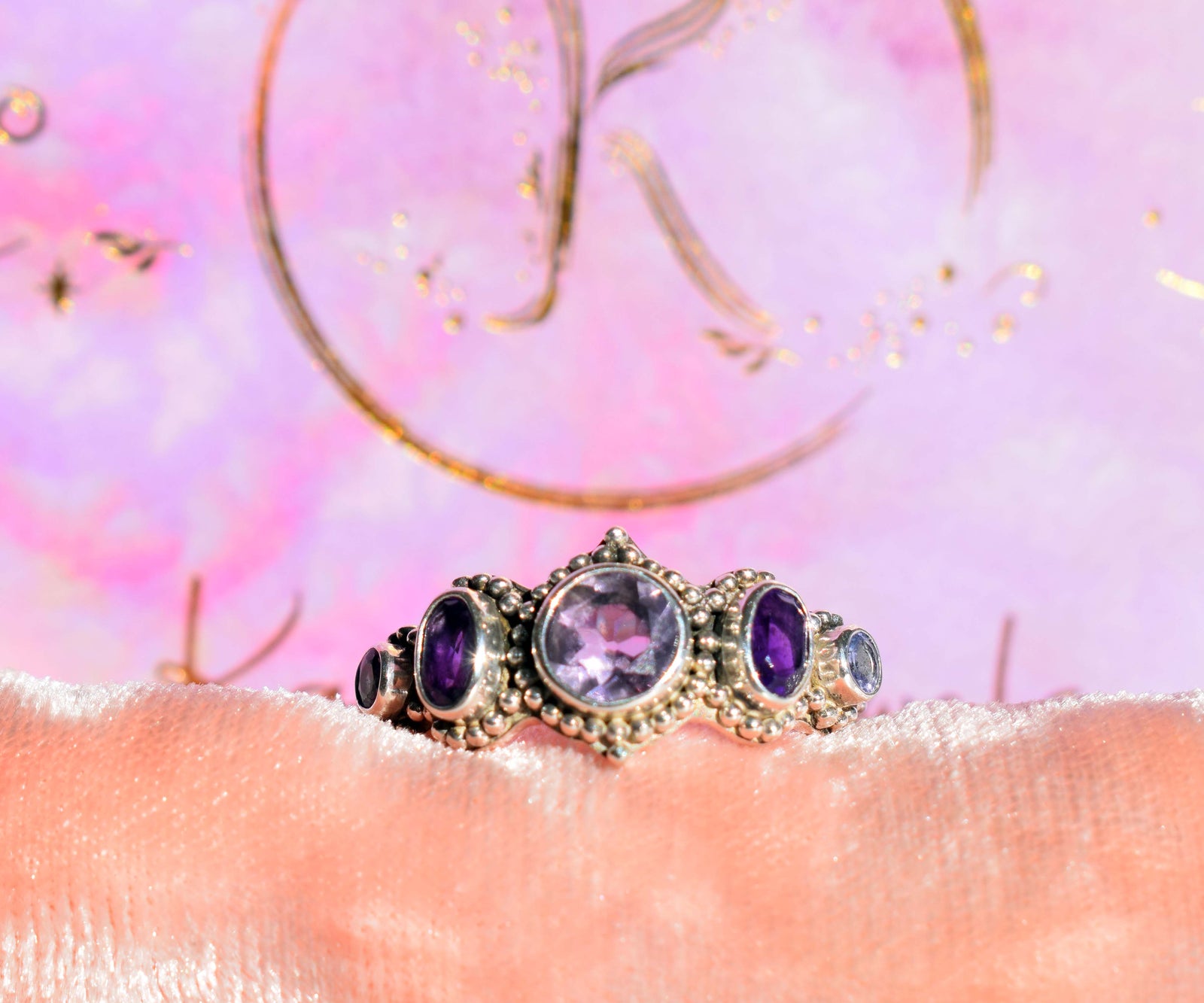 Anillo Petra Turmalina Morada