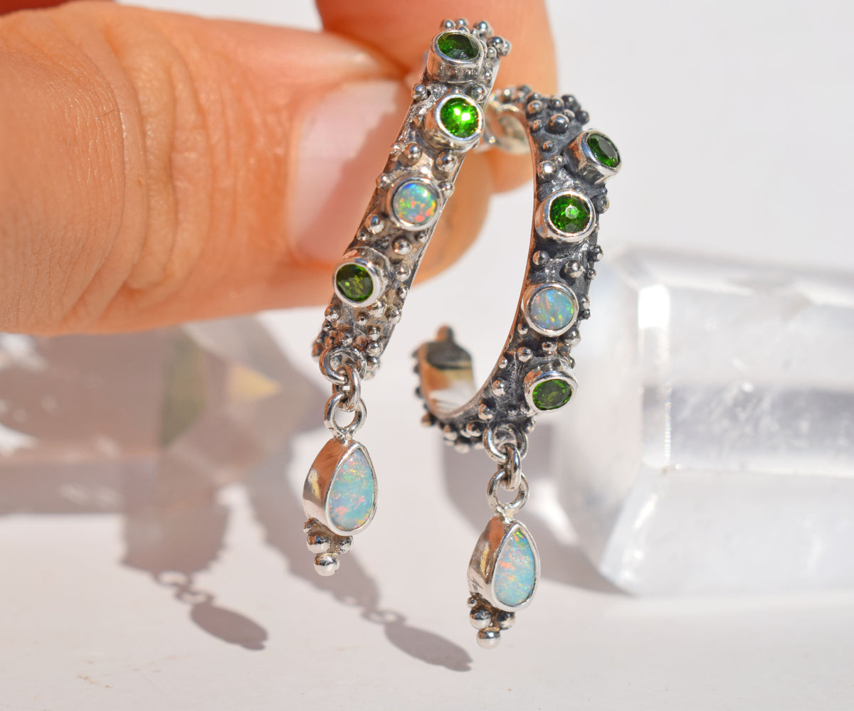 Argollas Burbujas Ópalo