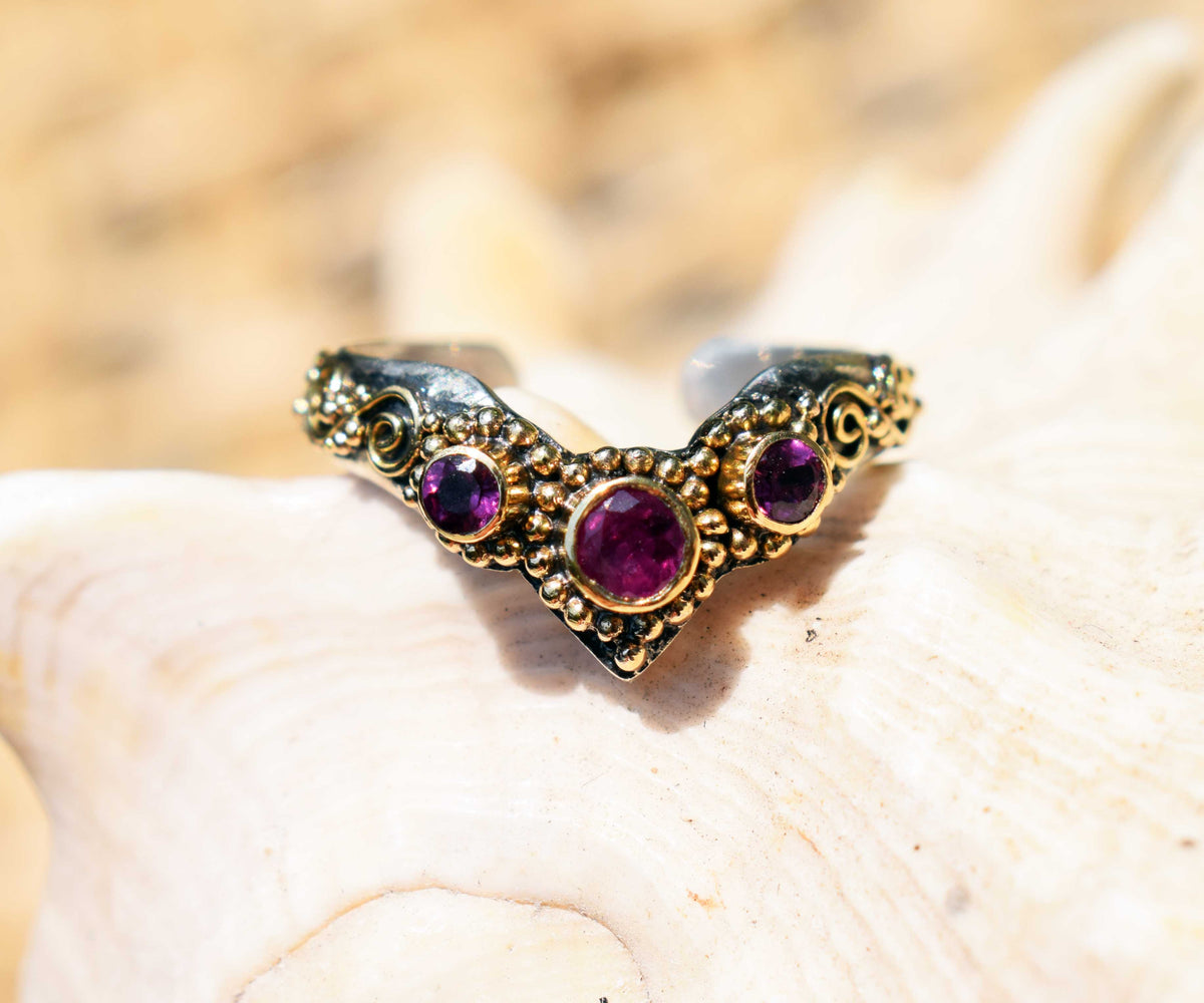 Anillo Pie Fusión Rubi