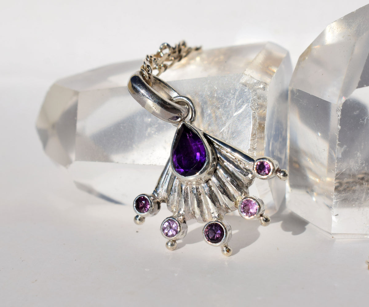 Colgante Shell Purple Pink