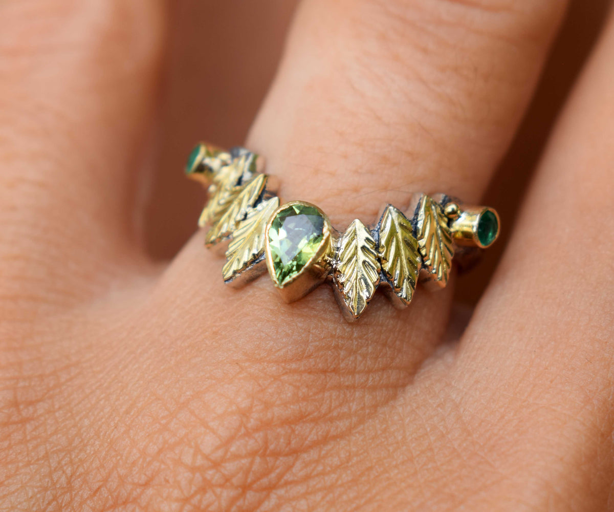 Anillo Pocahontas Fusion Turmalina