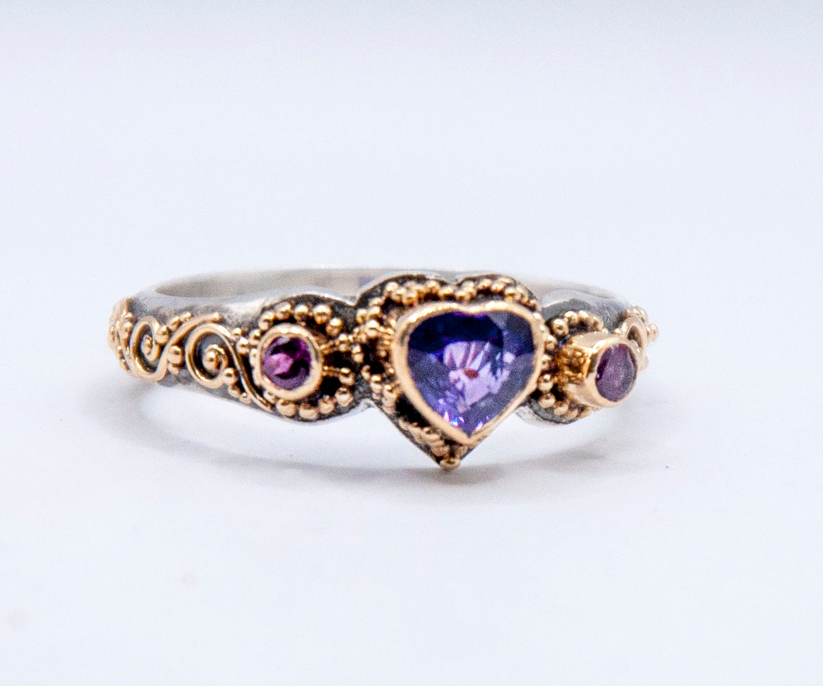 Anillo Roma Love Zafiro Rosa