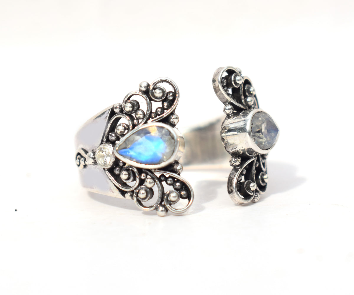 Anillo Butterfly Piedra Luna