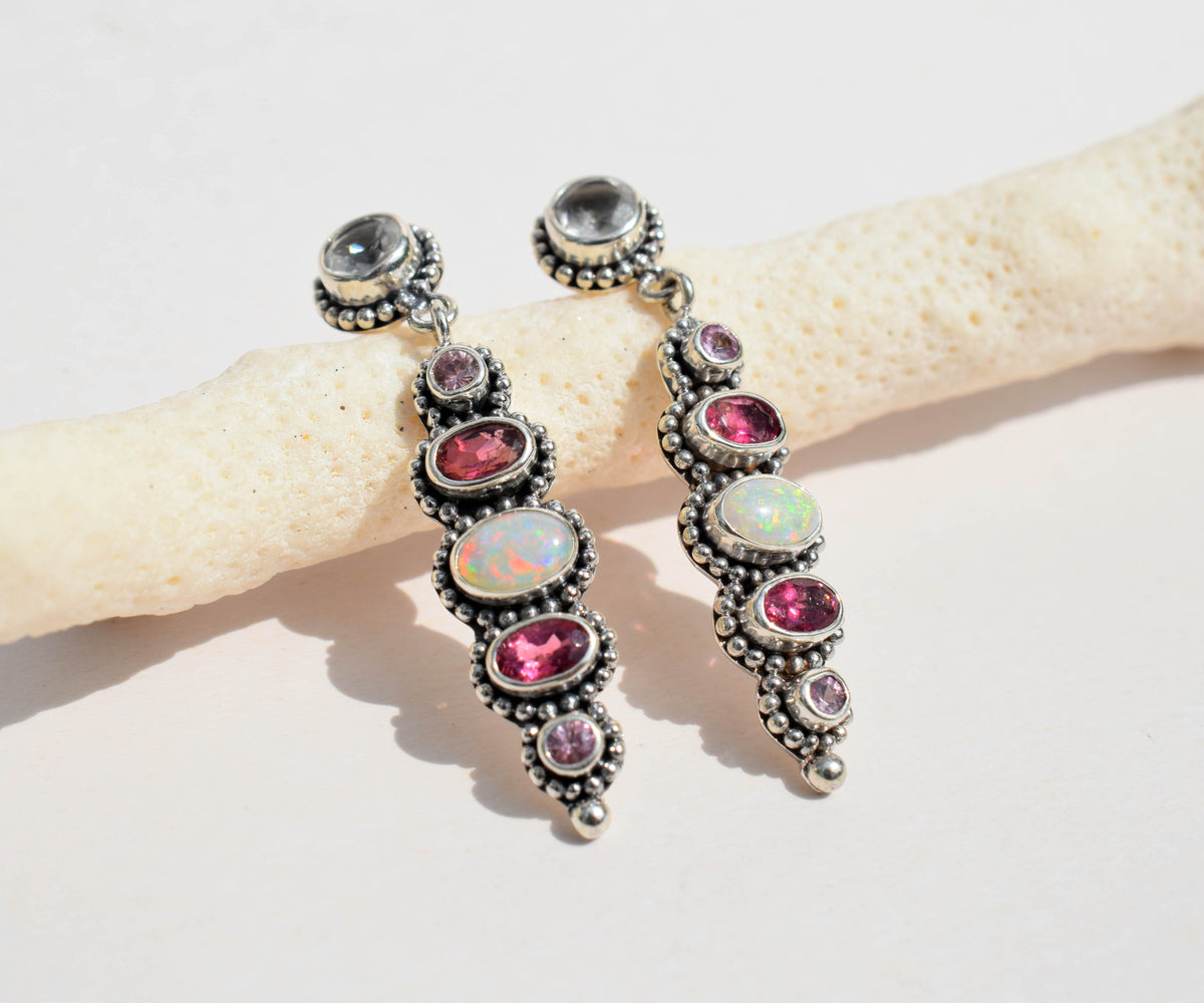 Aros Petra Ópalos Turmalinas