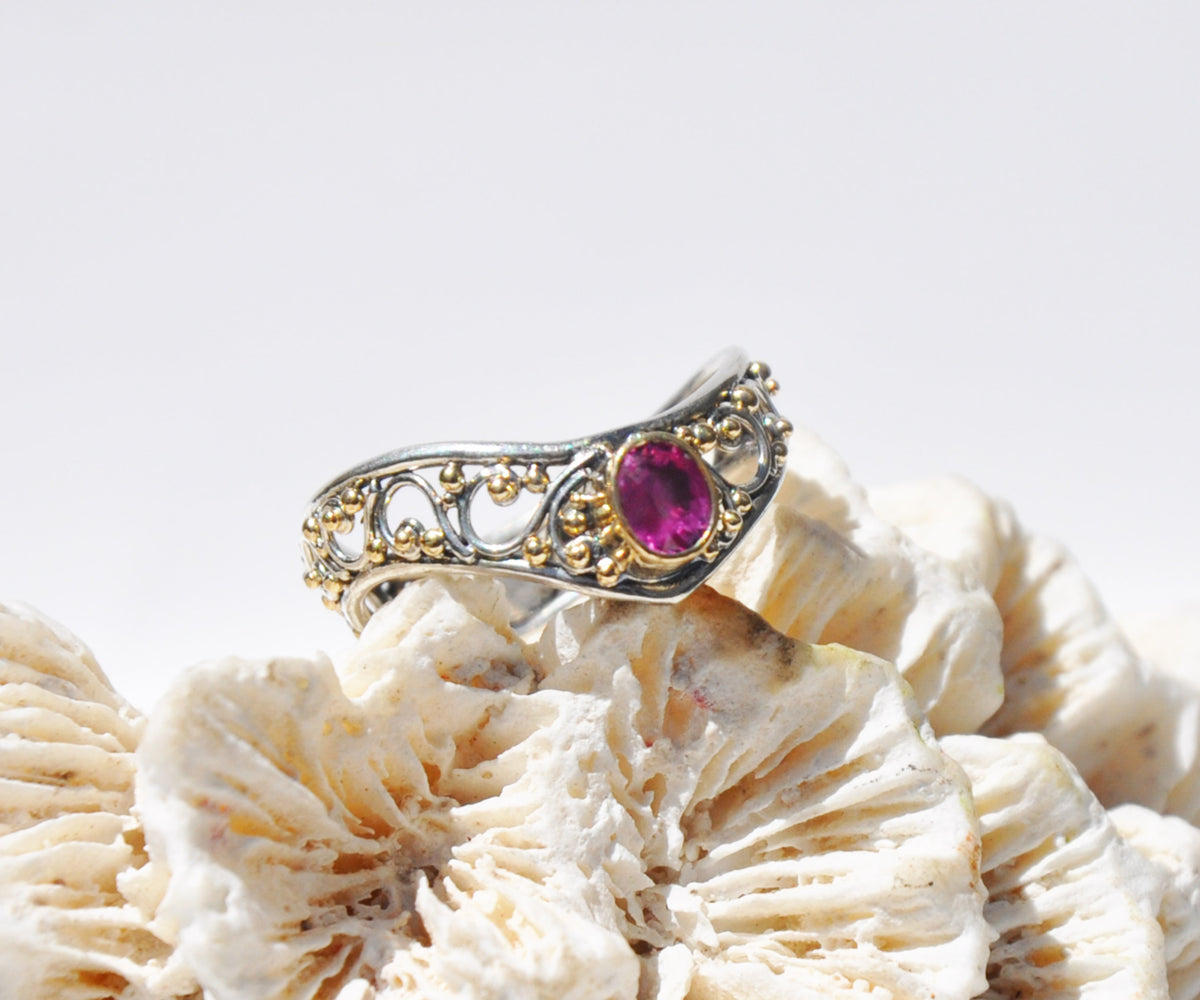 Anillo Calisto Zafiro Pink