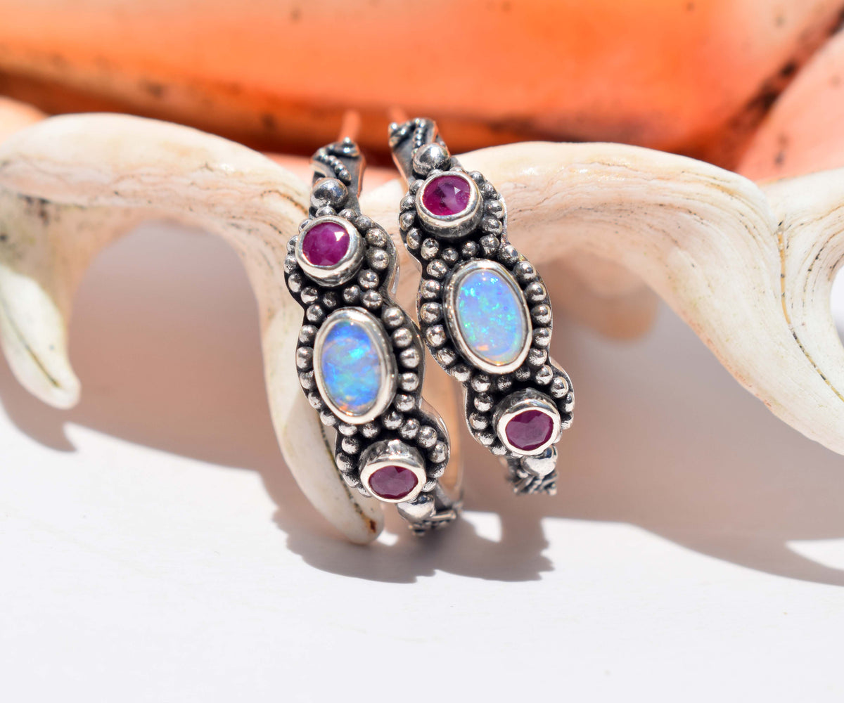 Argollas Roma Opalo Rubi