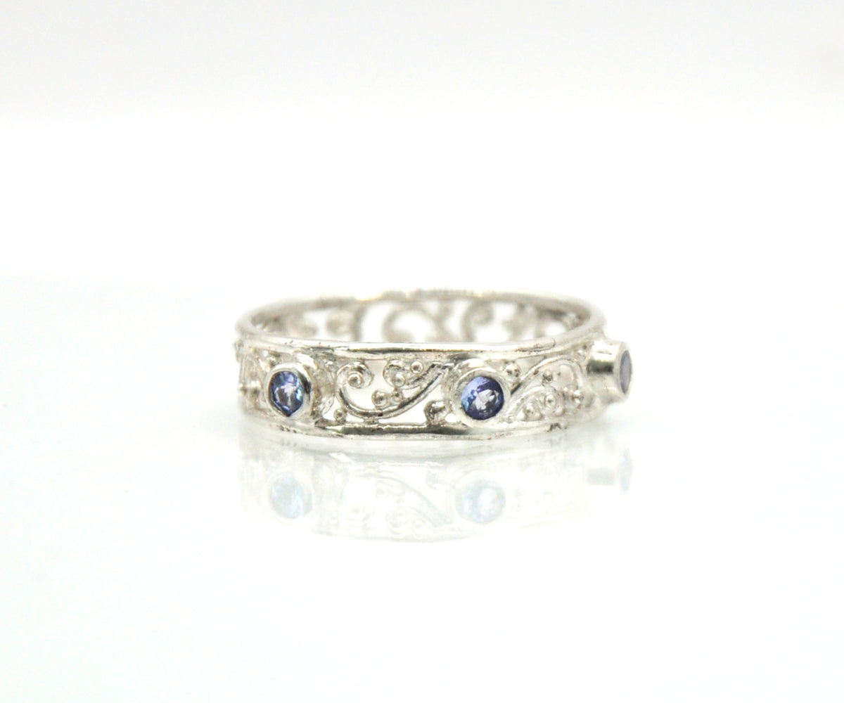 Anillo Basic Open Tanzanita