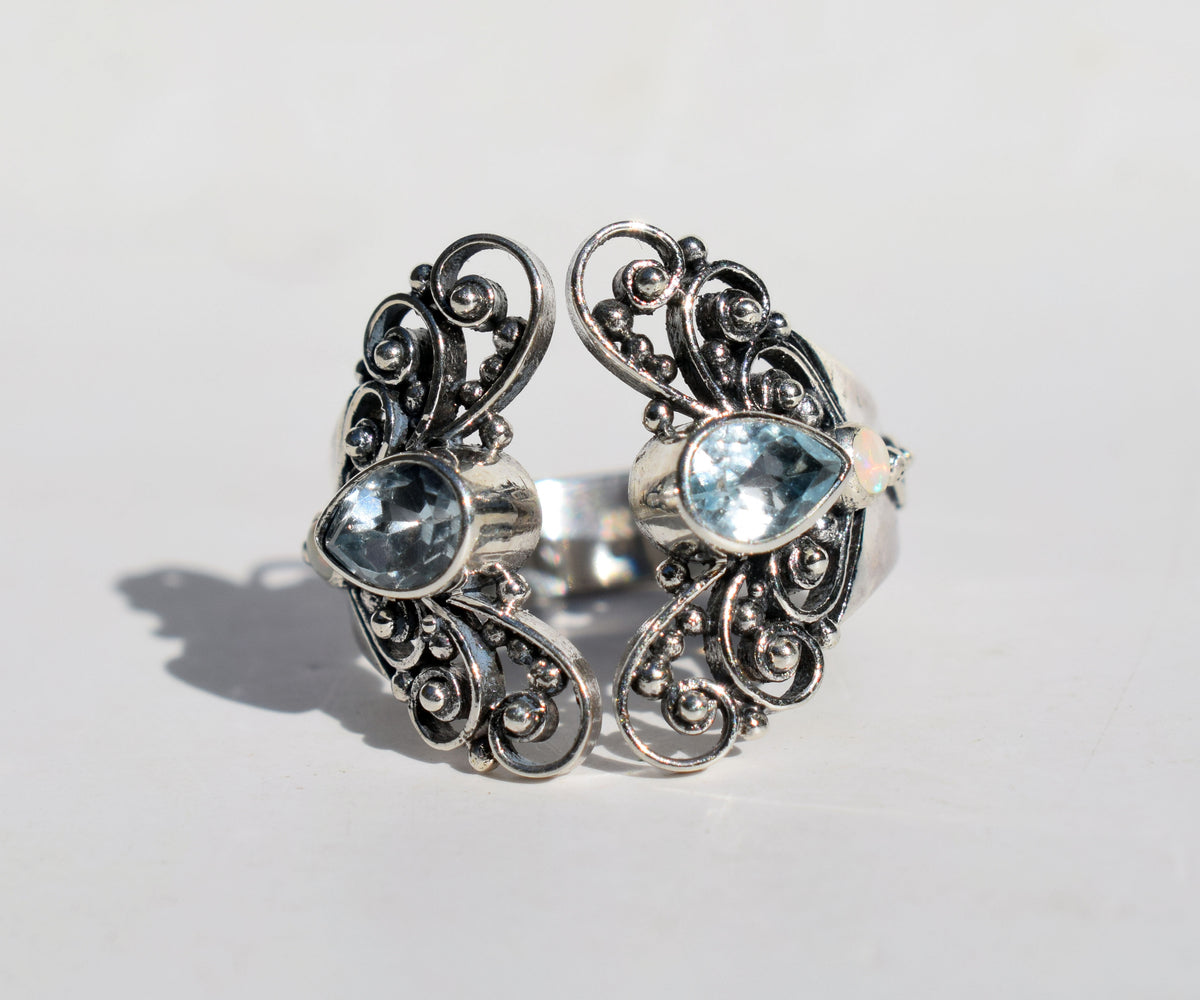 Anillo Open Butterfly Topacio