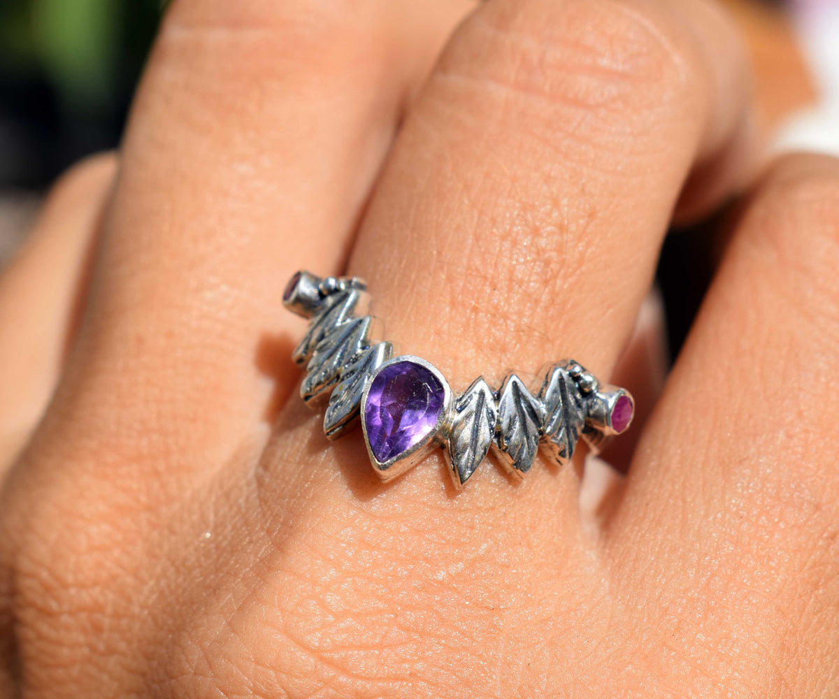 Anillo Pocahontas Fusión Amatista