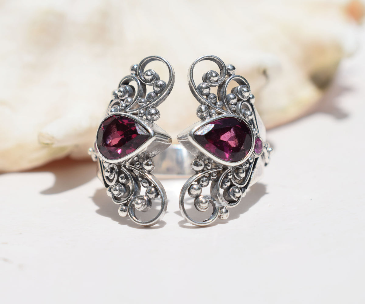 Anillo Open Butterfly Rodolita