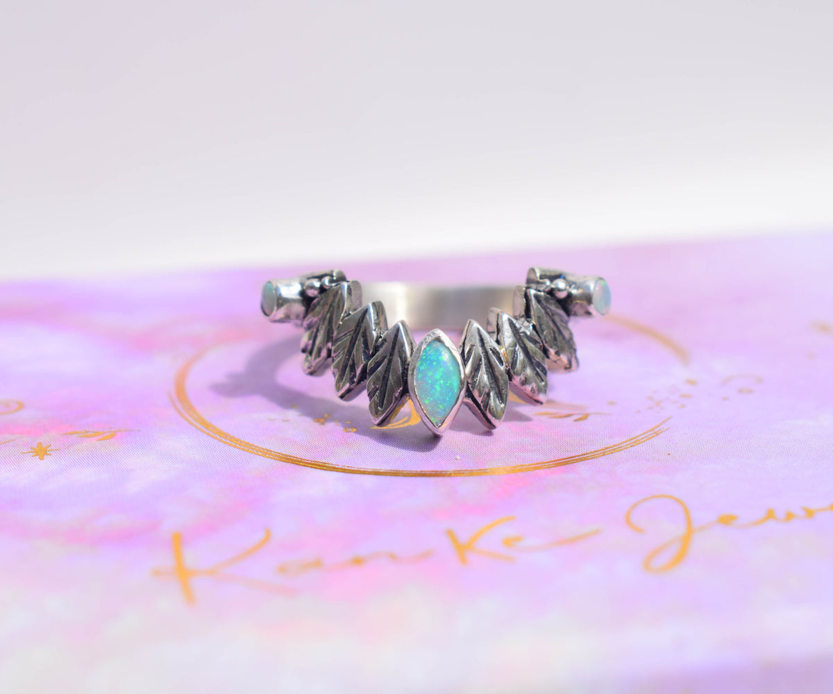 Anillo Pocahontas Fusión full Ópalos