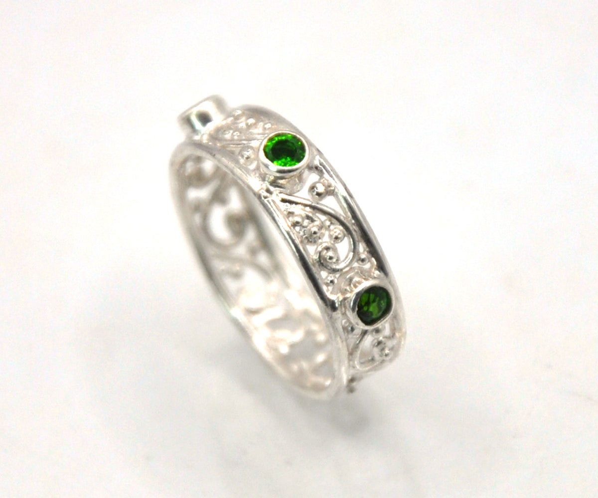 Anillo Basic Open Tsavoritas