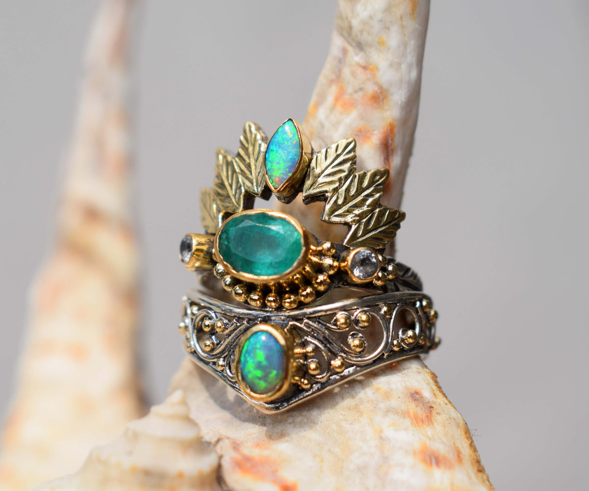 Anillo Pocahontas Esmeralda