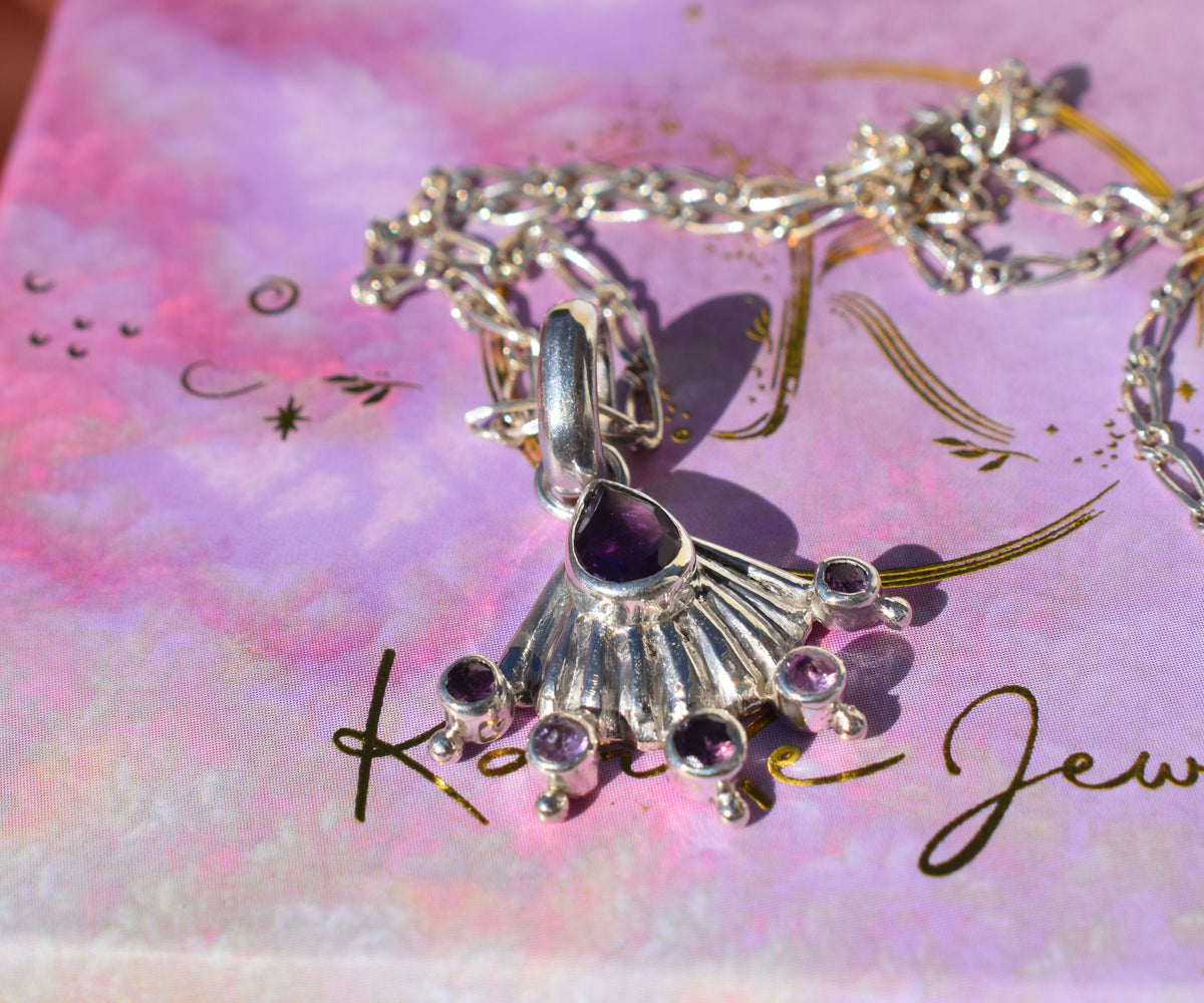 Colgante Shell Purple Pink