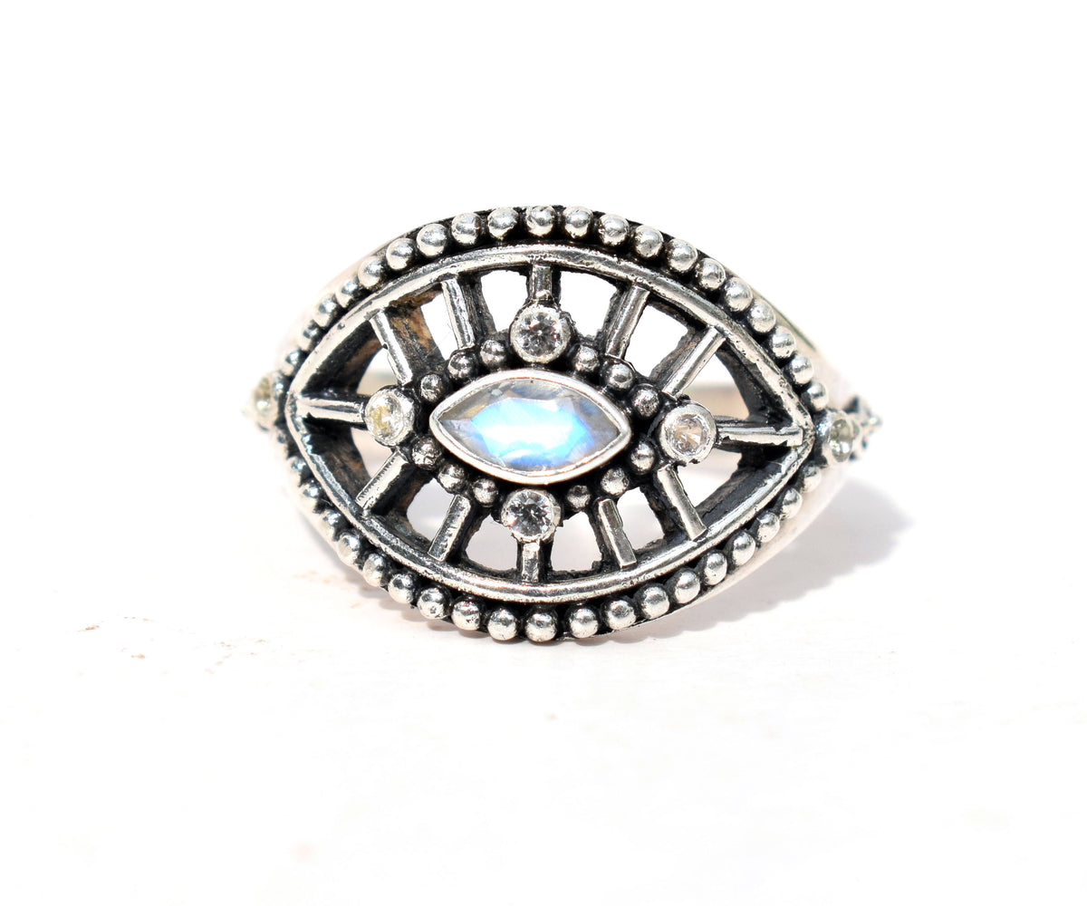 Anillo Tercer Ojo Piedra Luna