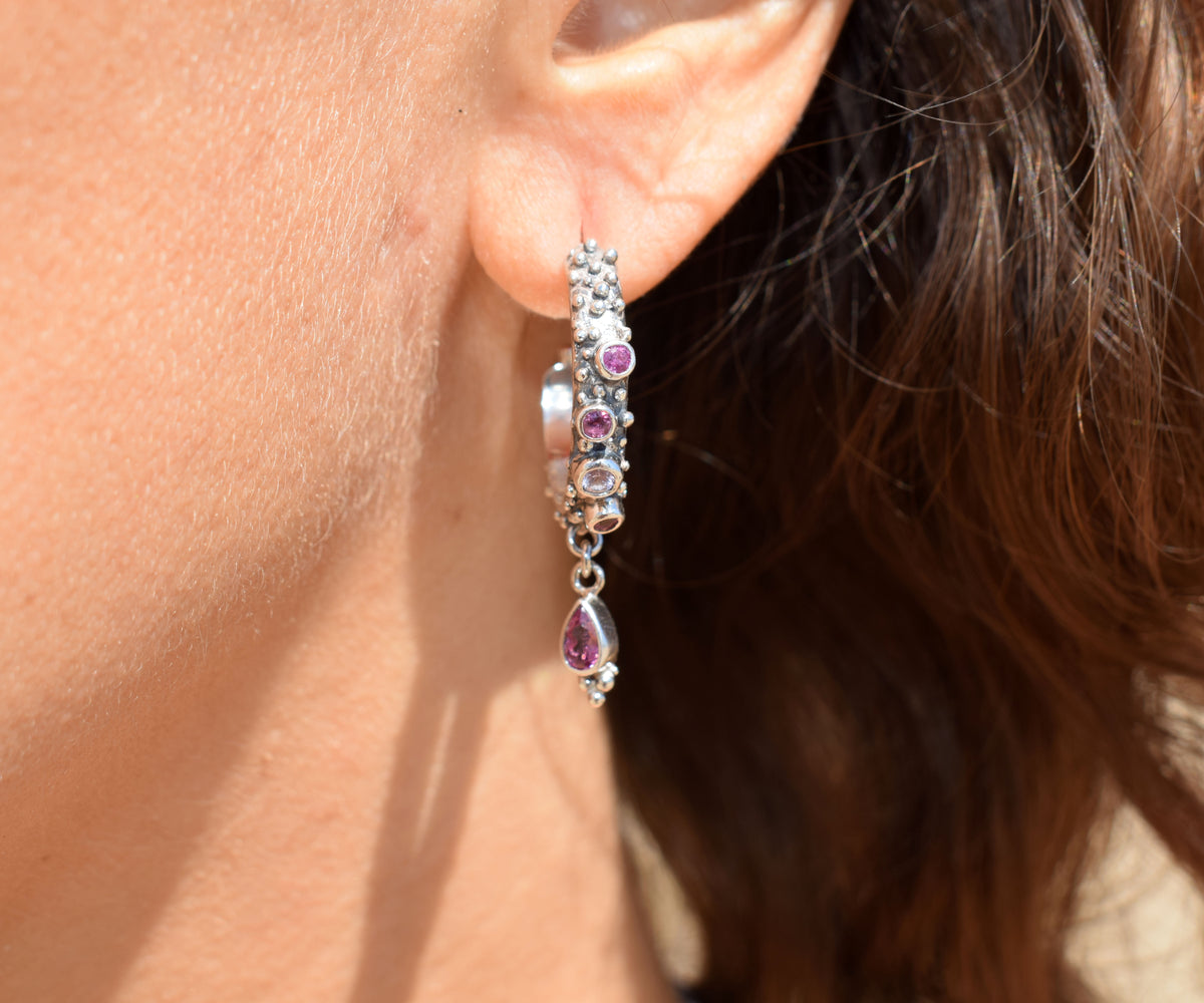 Argollas Burbujas Pink