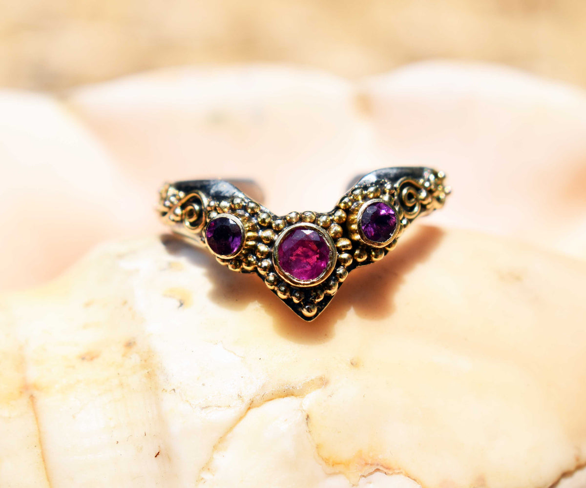 Anillo Pie Fusión Rubi