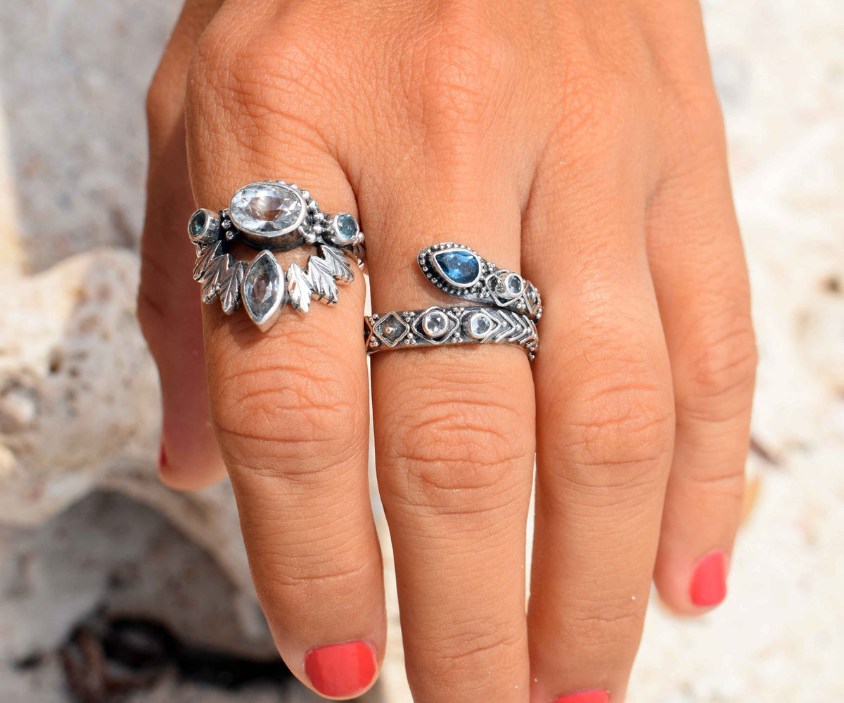 Anillo Kundalini Topacio