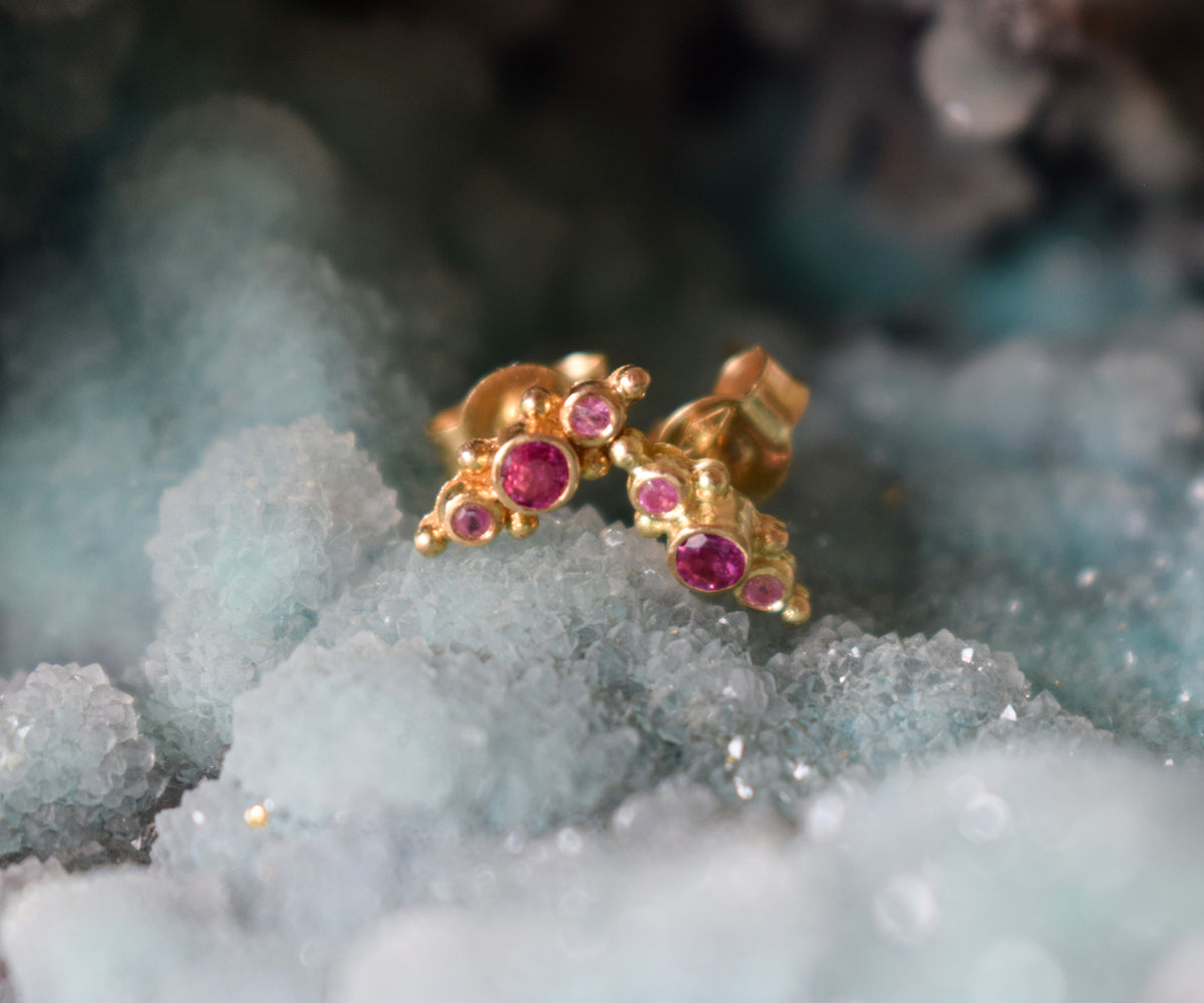 Nova Studs Pink Rubi