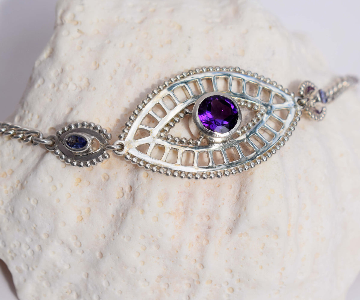 Pulsera ojito protector Amatista