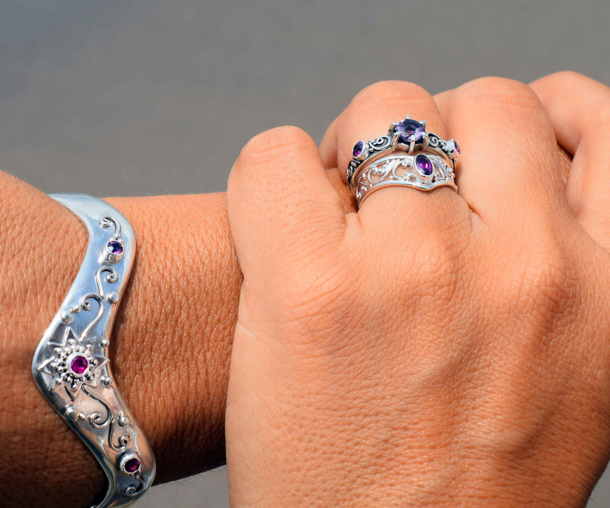 Anillo Sunshine Amatista