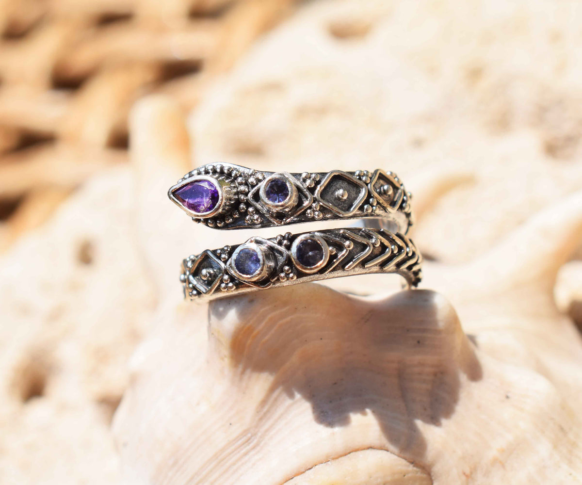 Anillo Kundalini Amatista