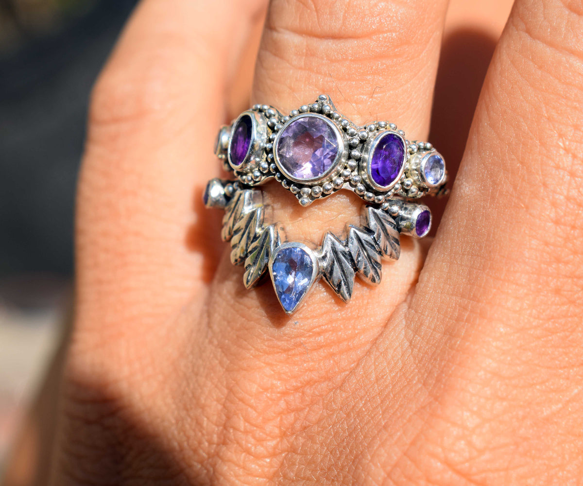 Anillo Pocahontas Fusión Tanzanita