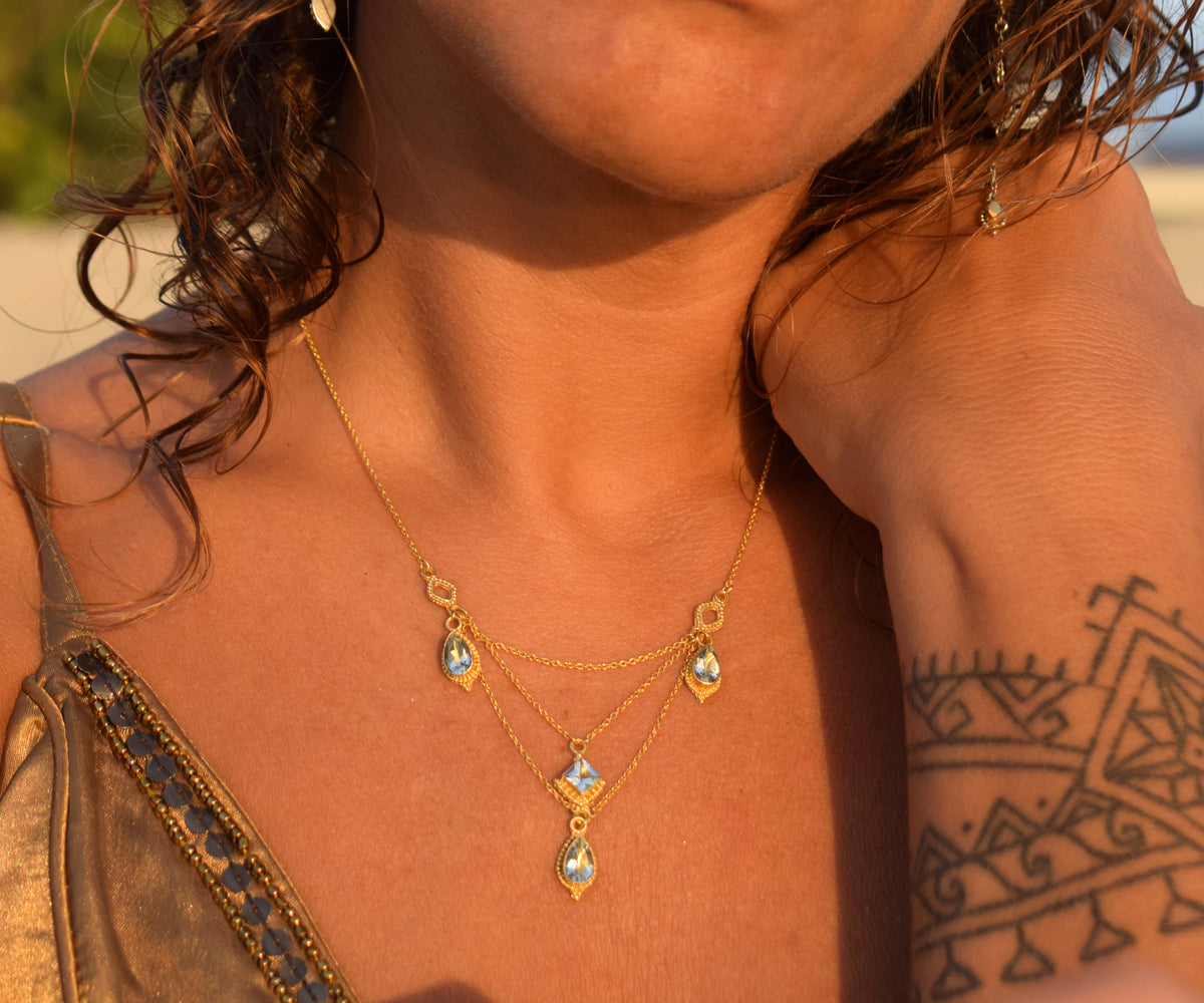 Collar Ona maya Aguamarinas