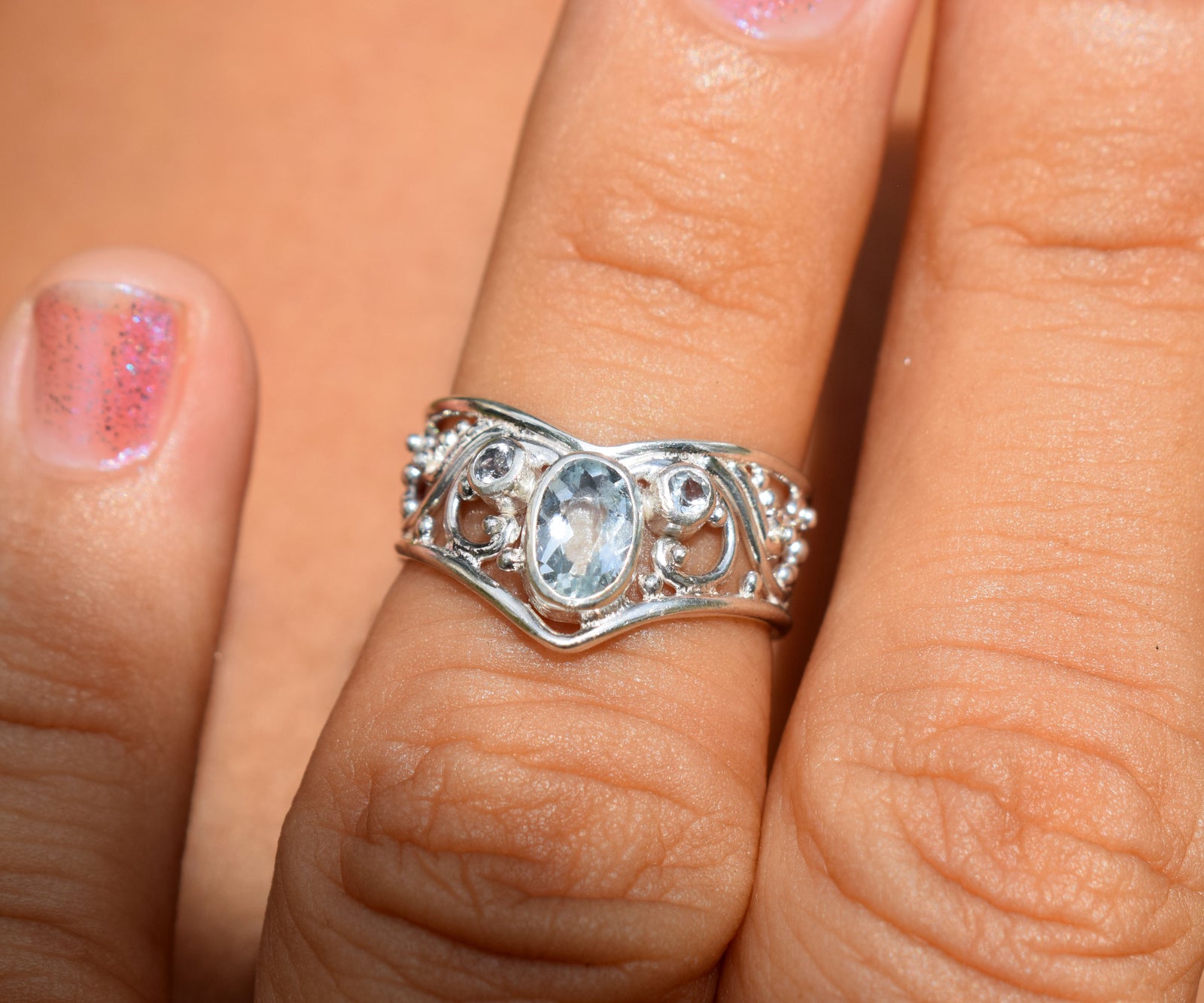 Anillo Calisto Aguamarina