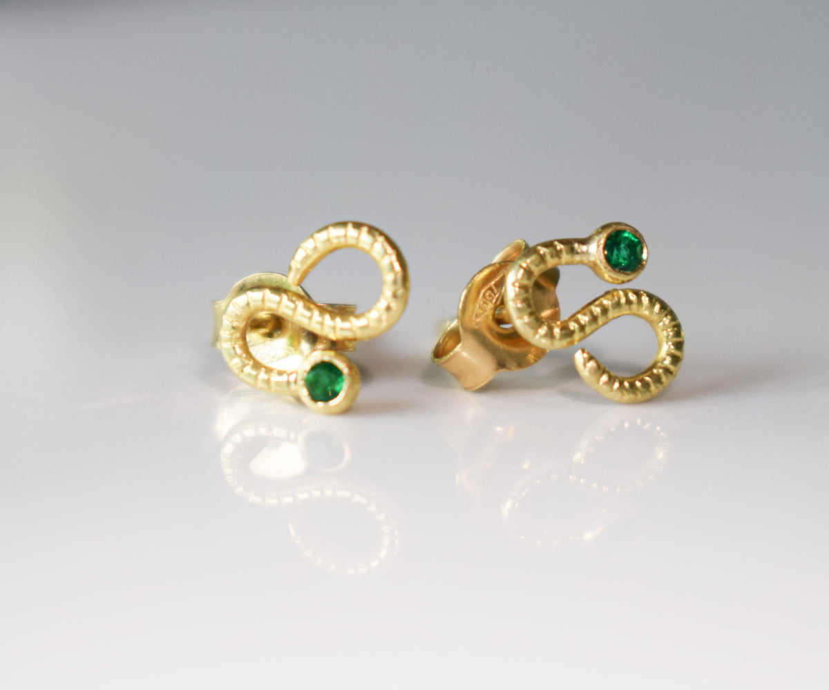 Snake Studs Esmeralda