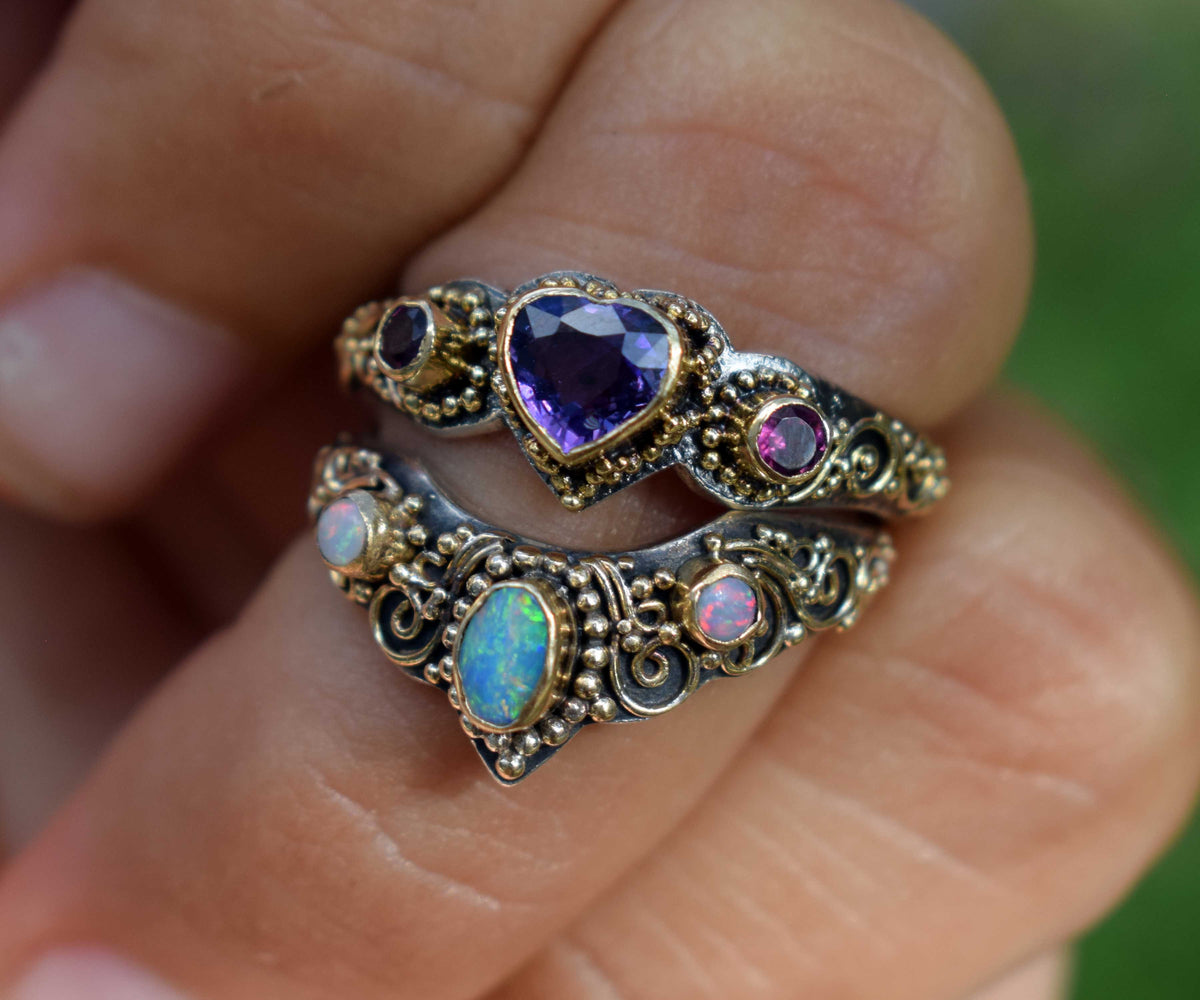 Anillo Roma Love Zafiro Rosa