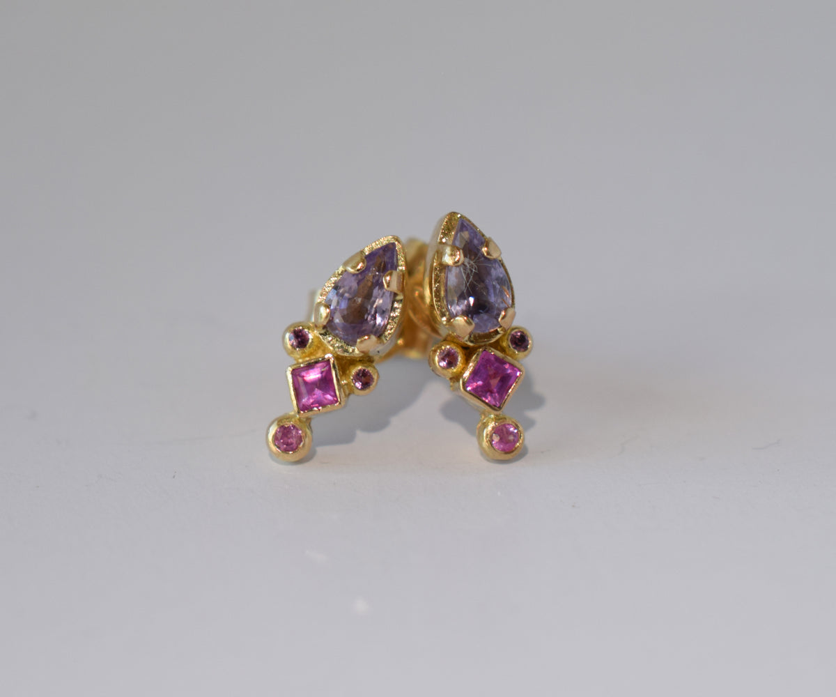 Aros Flor de Lis Pink