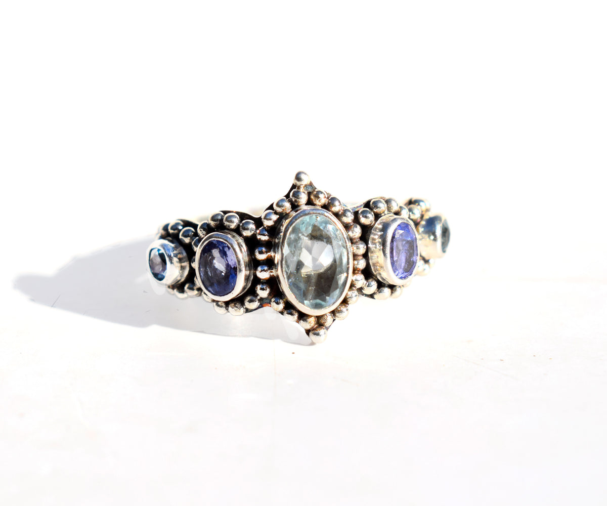 Anillo Petra Aguamarina