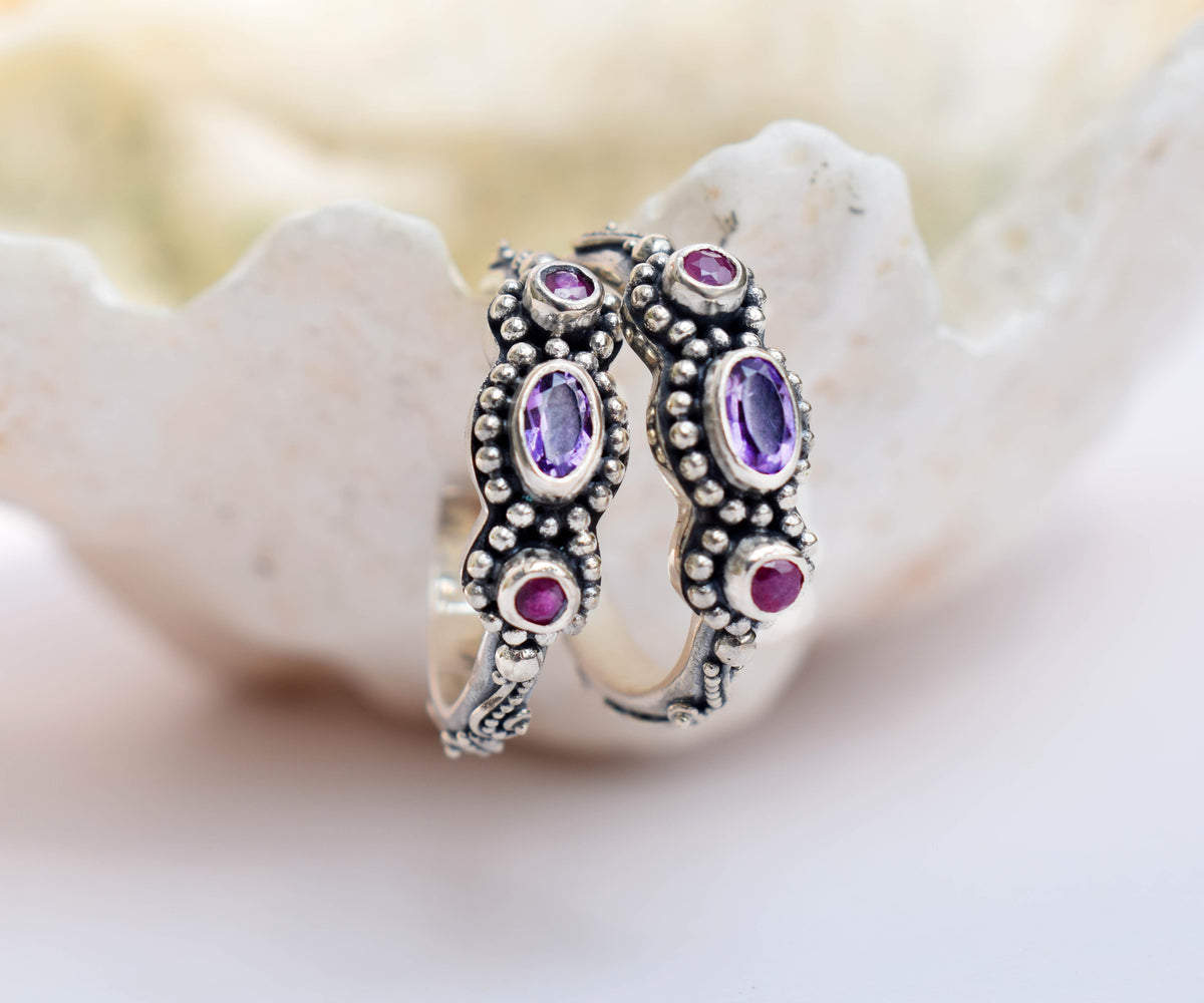 Argollas Roma Amatistas