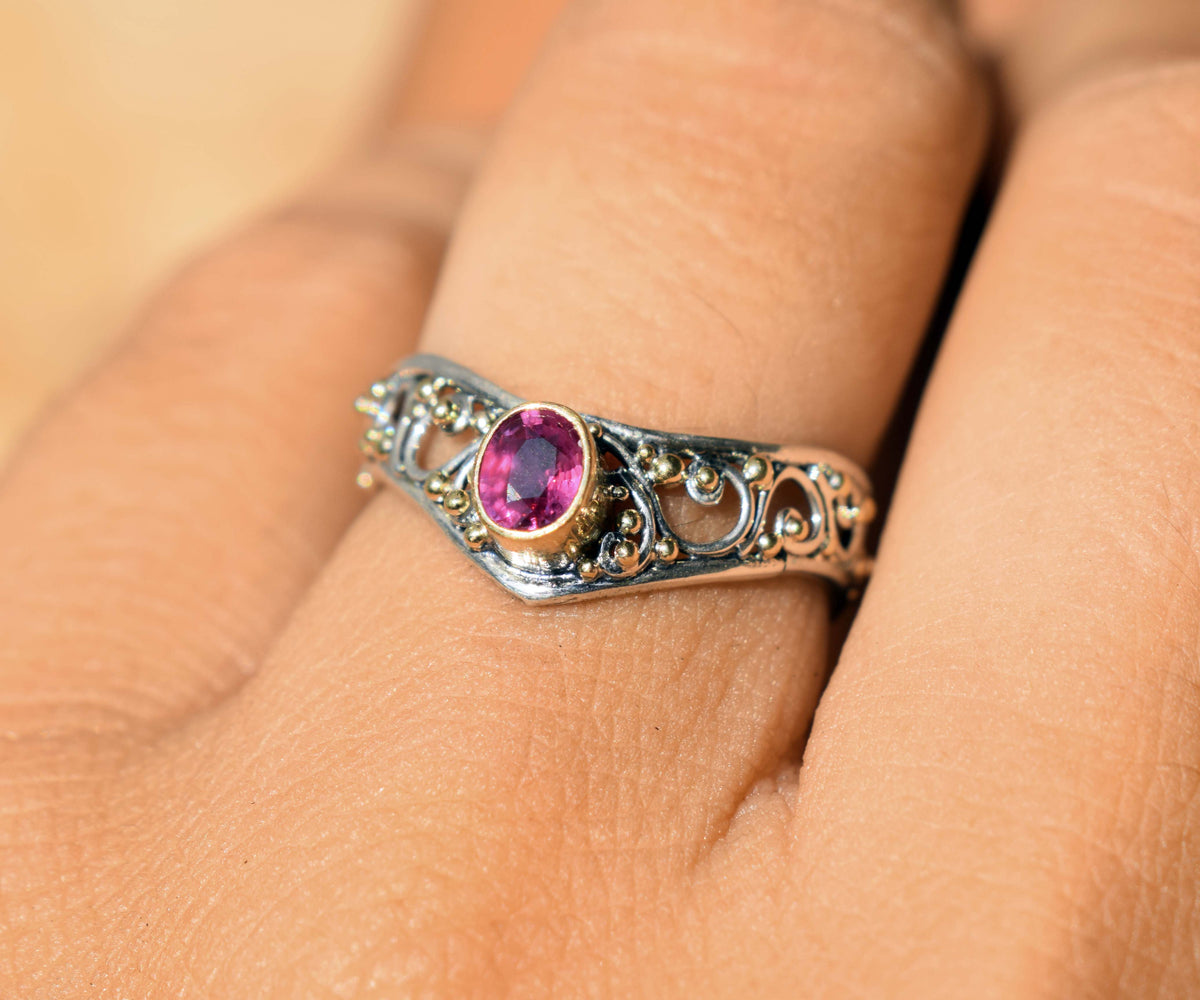 Anillo Calisto Zafiro Pink