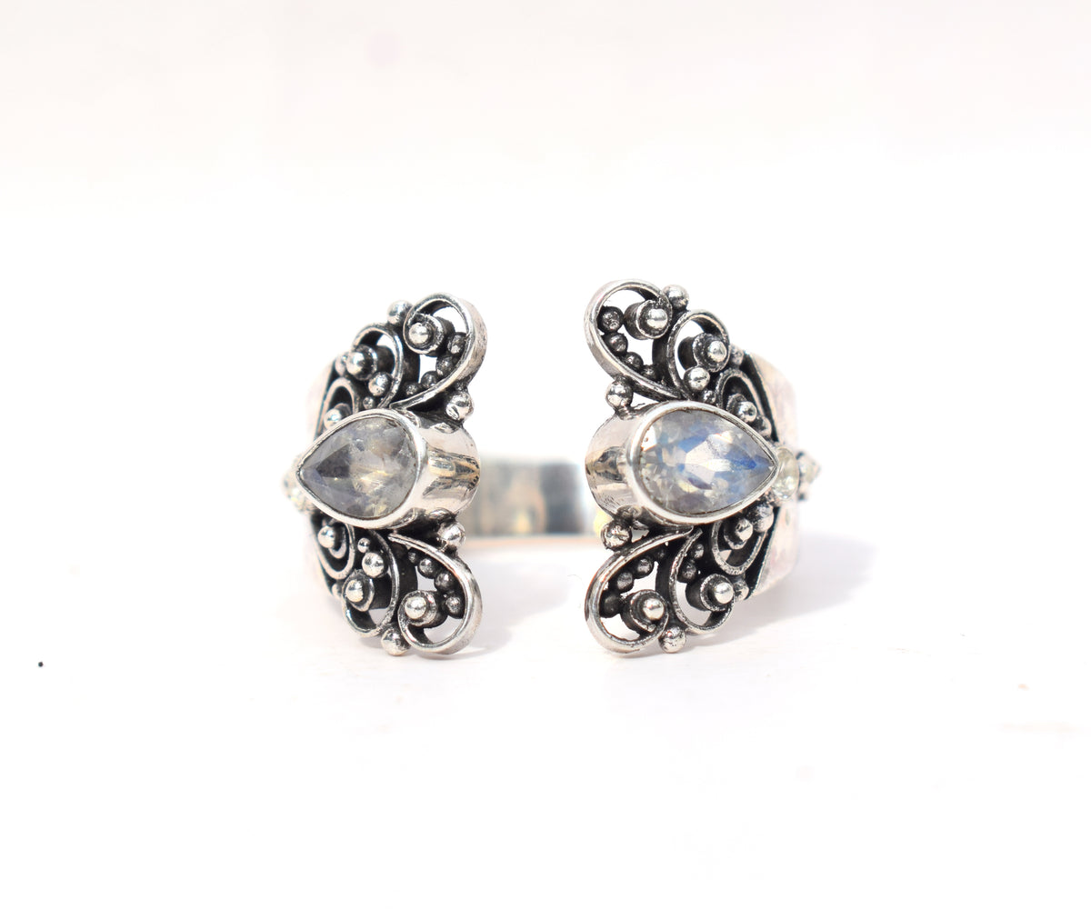 Anillo Butterfly Piedra Luna