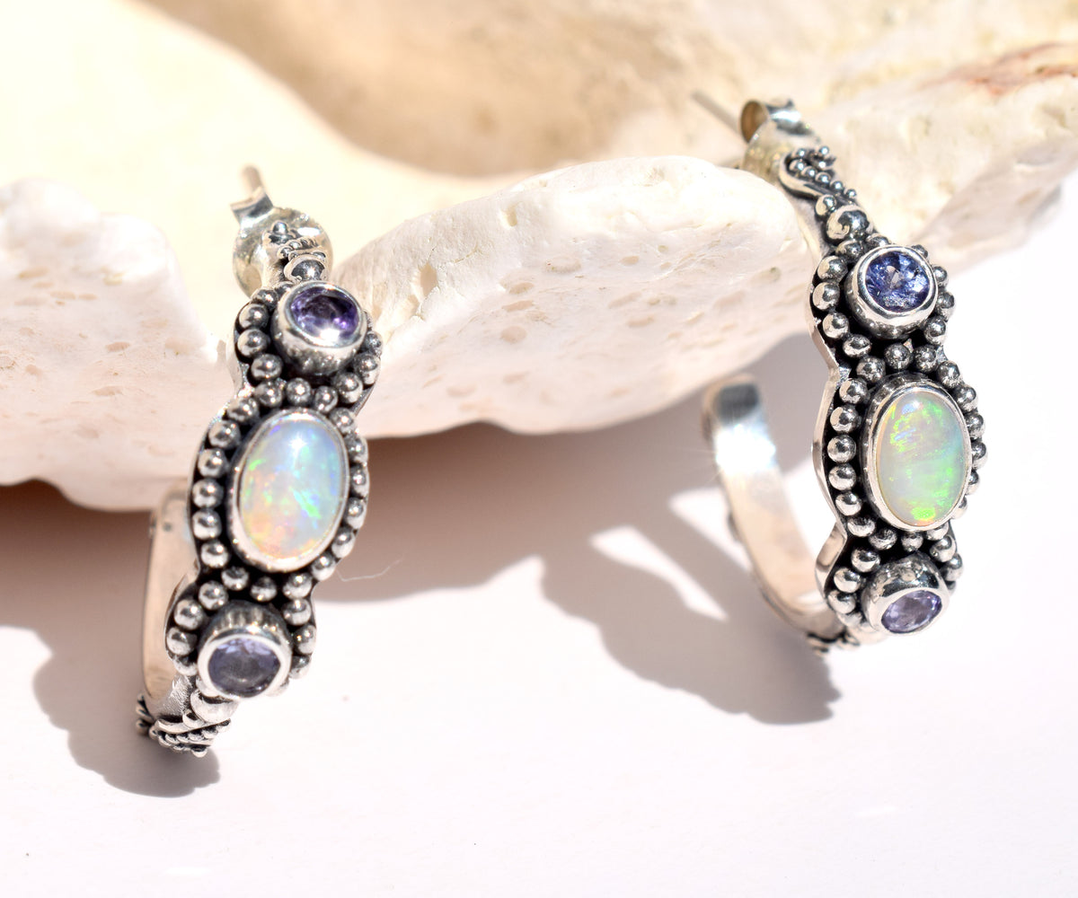 Argollas Roma Opalo Tanzanitas