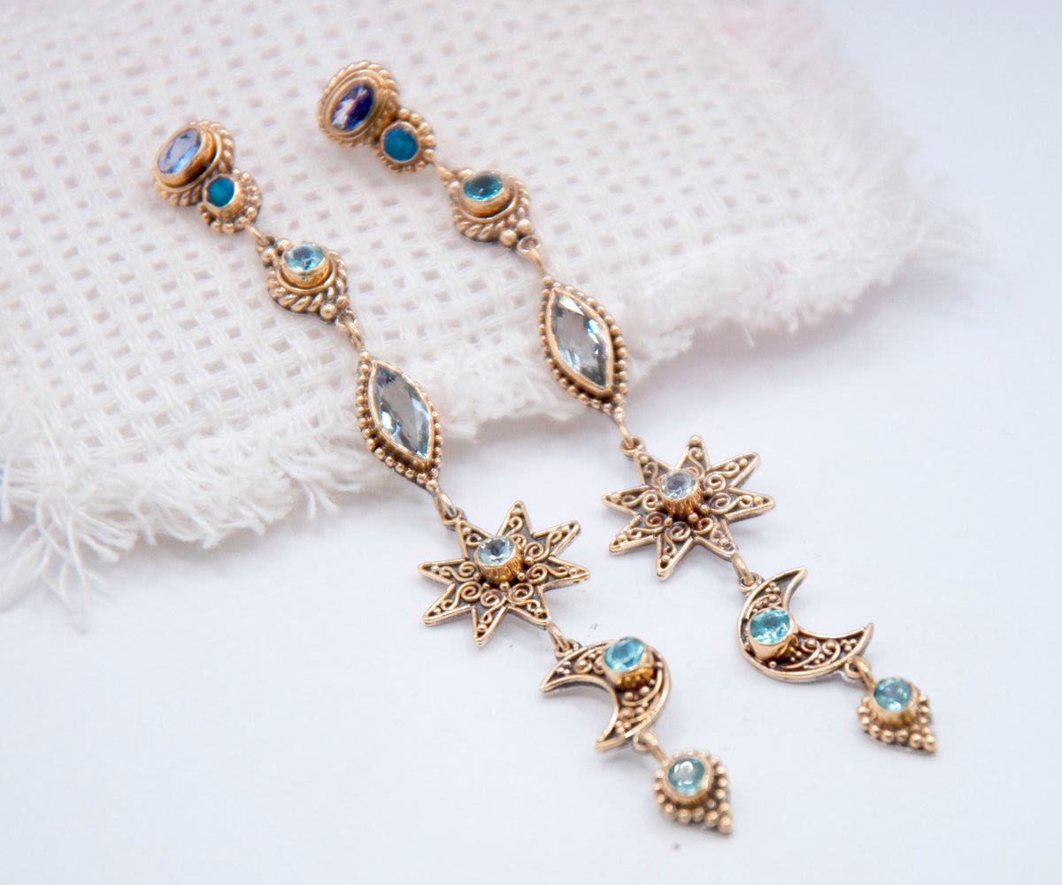 Aros constelaciones Tanzanita y Apatita