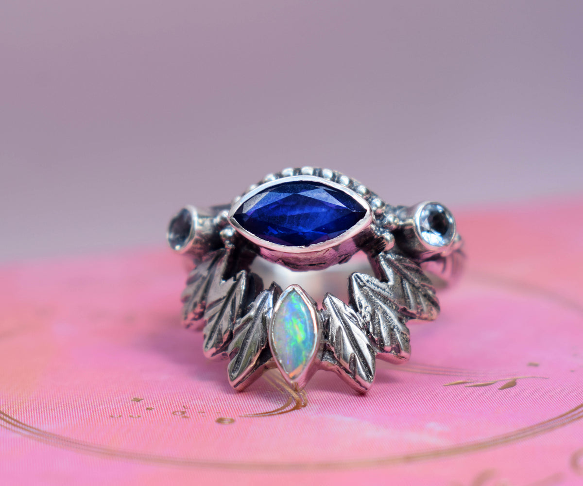 Anillo Pocahontas Zafiro