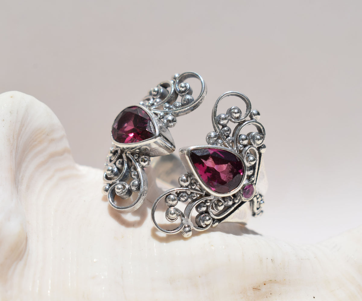 Anillo Open Butterfly Rodolita